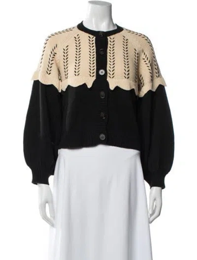 Pre-owned The Great Patterned Crew Neck Sweater In Black