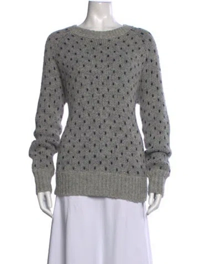 Pre-owned The Great Patterned Crew Neck Sweater In Grey