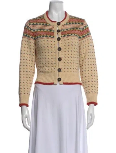 Pre-owned The Great Patterned Crew Neck Sweater In Neutral
