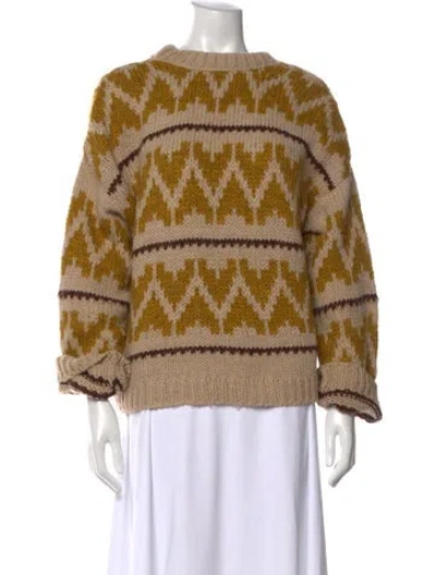 Pre-owned The Great Patterned Crew Neck Sweater In Neutral