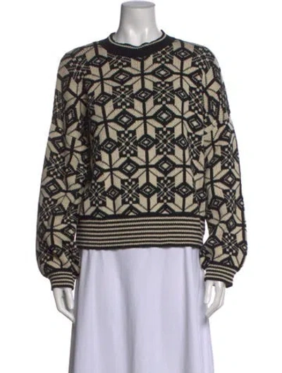 Pre-owned The Great Patterned Crew Neck Sweater In Neutral