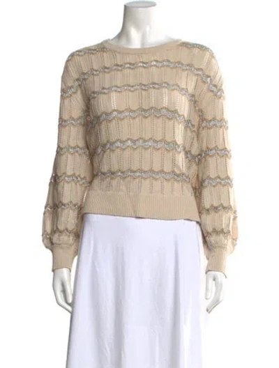 Pre-owned The Great Patterned Crew Neck Sweater In Neutral