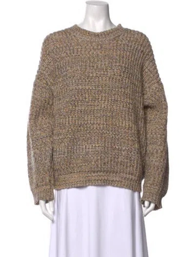 Pre-owned The Great Patterned Crew Neck Sweater In Neutrals