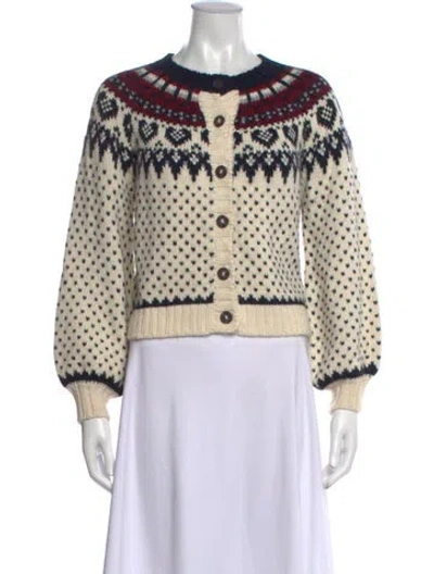 Pre-owned The Great Patterned Crew Neck Sweater In Neutrals