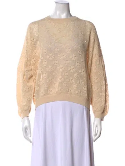 Pre-owned The Great Patterned Crew Neck Sweater In Neutrals
