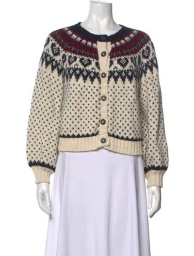 Pre-owned The Great Patterned Crew Neck Sweater In Neutrals
