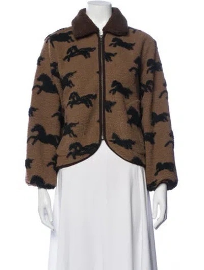 Pre-owned The Great Patterned Jacket In Brown