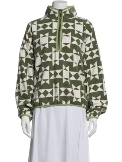 Pre-owned The Great Patterned Jacket In Green