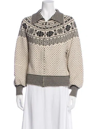 Pre-owned The Great Patterned Jacket In Neutrals