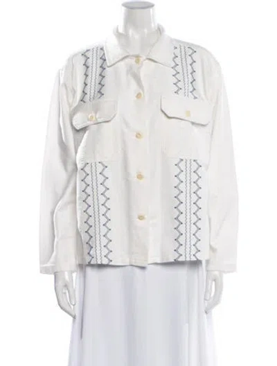 Pre-owned The Great Patterned Jacket In White