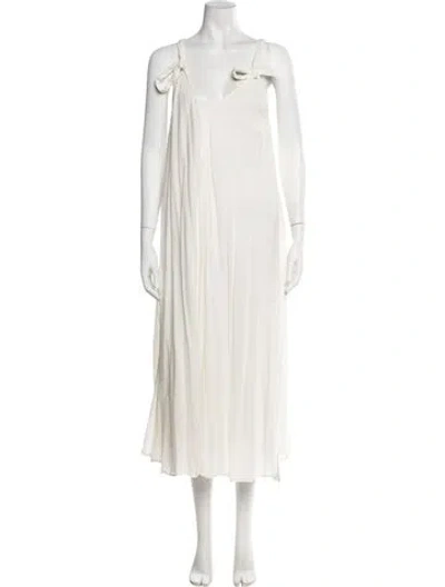 Pre-owned The Great Patterned Midi Length Dress In Neutral