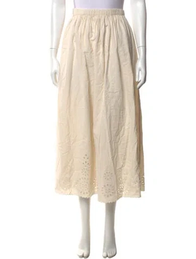 Pre-owned The Great Patterned Midi Length Skirt In Neutrals