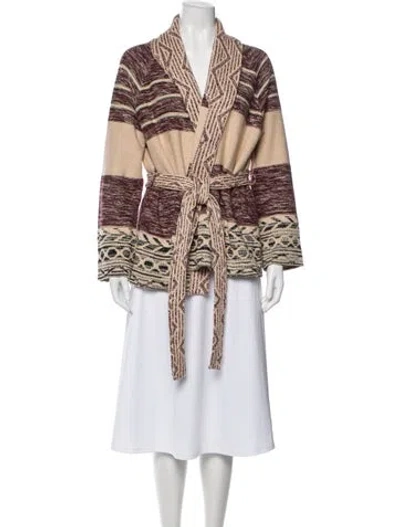 Pre-owned The Great Patterned Open Front Sweater In Multi
