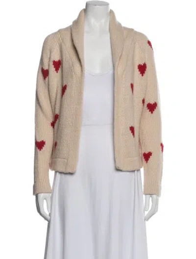 Pre-owned The Great Patterned Open Front Sweater In Neutral