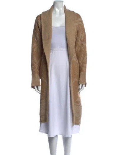 Pre-owned The Great Patterned Open Front Sweater In Neutrals