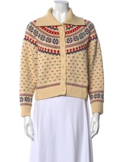 Pre-owned The Great Patterned Sweater In Blue/neutrals/red