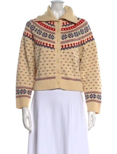 Pre-owned The Great Patterned Sweater In Blue/neutrals/red