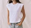 The Great Peak Shoulder Tee In True White In White