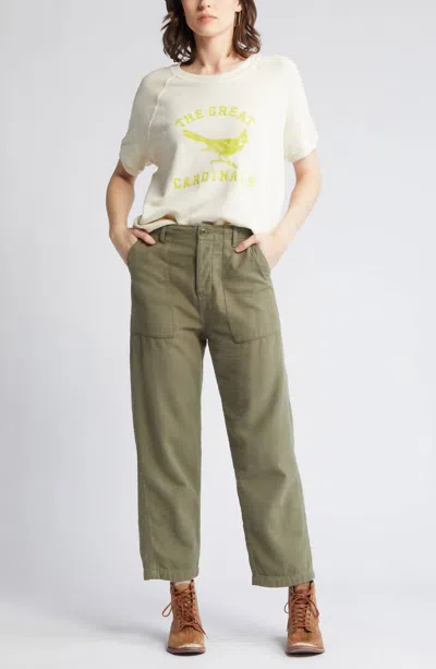 The Great Perched Cardinal Graphic Sweatshirt In Washed White In Multi