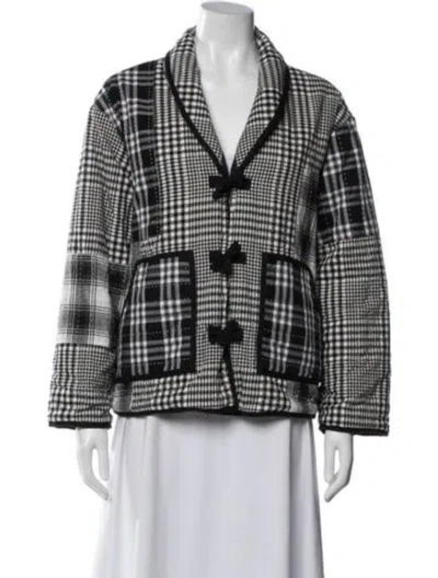 Pre-owned The Great Plaid Print Jacket In Black