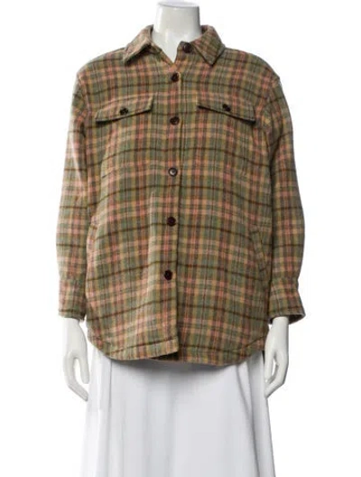 Pre-owned The Great Plaid Print Jacket In Neutral