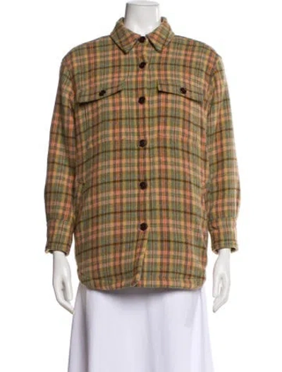 Pre-owned The Great Plaid Print Jacket In Neutral