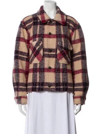 Pre-owned The Great Plaid Print Jacket In Neutral