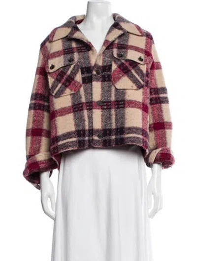 Pre-owned The Great Plaid Print Jacket In Red