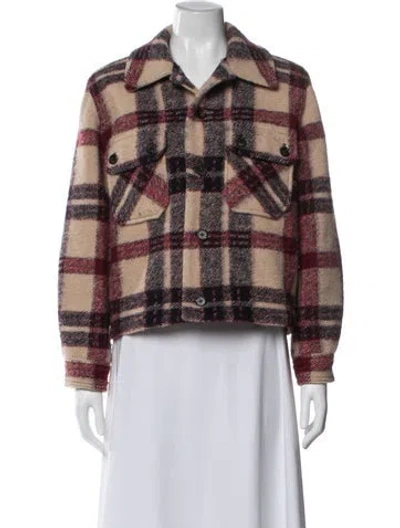 Pre-owned The Great Plaid Print Jacket In Red
