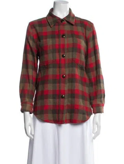 Pre-owned The Great Plaid Print Jacket In Red