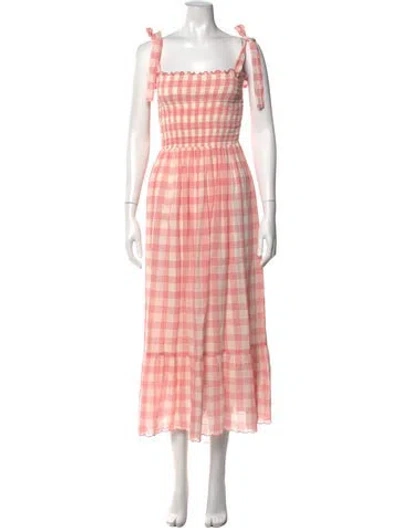 Pre-owned The Great Plaid Print Long Dress In Multi