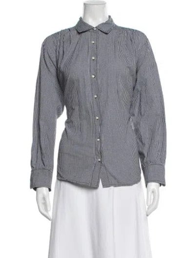 Pre-owned The Great Plaid Print Long Sleeve Blouse In Multi