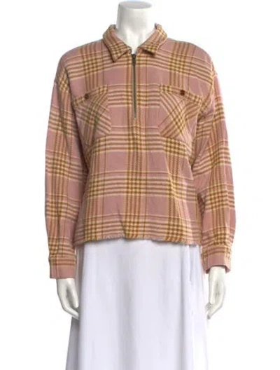 Pre-owned The Great Plaid Print Long Sleeve Button-up Top In Multi