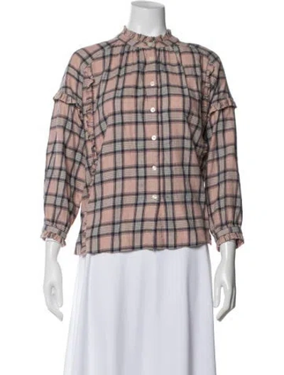 Pre-owned The Great Plaid Print Long Sleeve Top In Multi