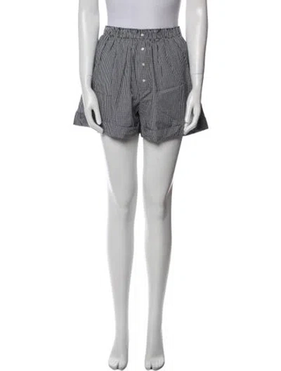 Pre-owned The Great Plaid Print Mini Shorts In Blue