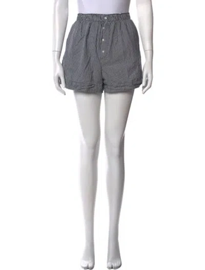 Pre-owned The Great Plaid Print Mini Shorts In Blue