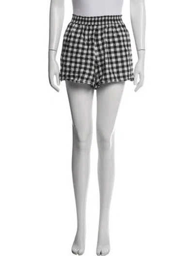 Pre-owned The Great Plaid Print Mini Shorts In Grey