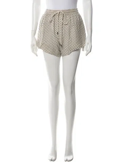 Pre-owned The Great Plaid Print Mini Shorts In Grey