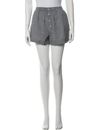 Pre-owned The Great Plaid Print Mini Shorts In Neutrals
