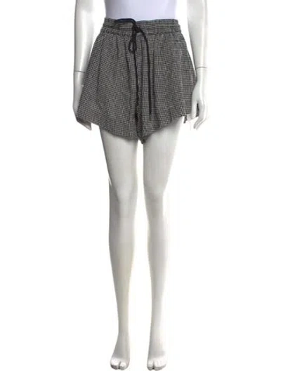 Pre-owned The Great Plaid Print Mini Shorts In Neutrals