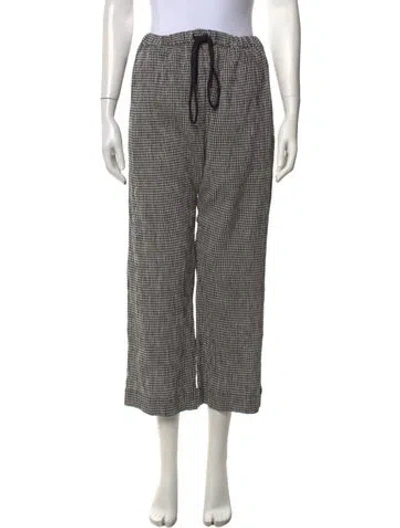 Pre-owned The Great Plaid Print Straight Leg Pants W/ Tags In Multicolor