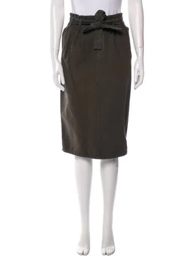 Pre-owned The Great Pleated Accents Knee-length Skirt In Neutral