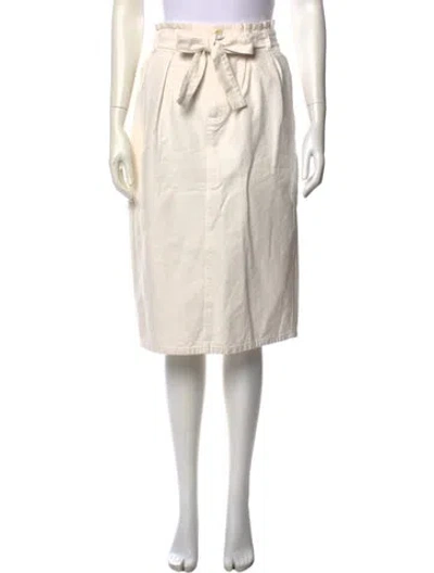 Pre-owned The Great Pleated Accents Knee-length Skirt In White