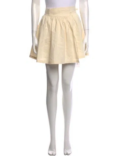 Pre-owned The Great Pleated Accents Mini Skirt In Neutral