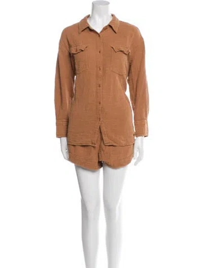 Pre-owned The Great Pleated Accents Short Set In Multi