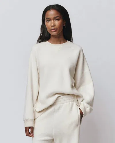The Great Plush Slouch Sweatshirt In Washed White