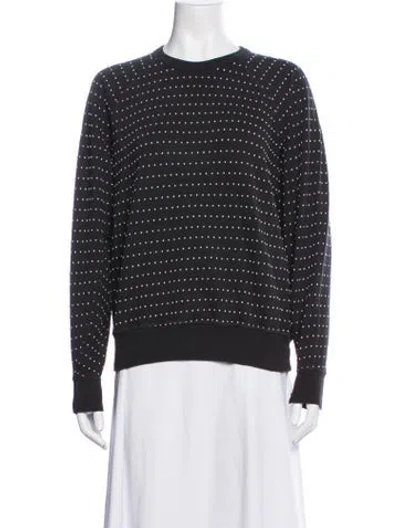 Pre-owned The Great Polka Dot Print Crew Neck Sweatshirt In Blue