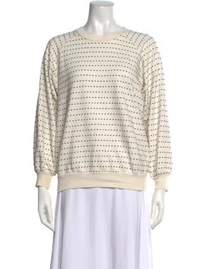 Pre-owned The Great Polka Dot Print Crew Neck Sweatshirt In Neutrals