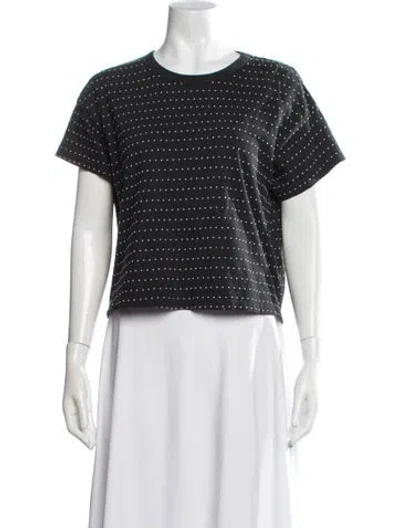 Pre-owned The Great Polka Dot Print Crew Neck T-shirt In Black
