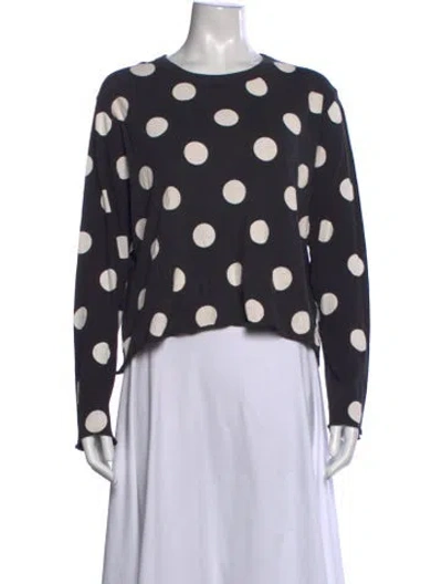 Pre-owned The Great Polka Dot Print Crew Neck T-shirt In Grey